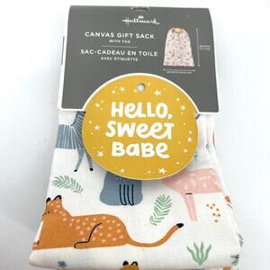 Hallmark Canvas Gift Sack Animal Themed 28" x 20" NEW